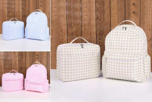 Gingham Full Size Backpack